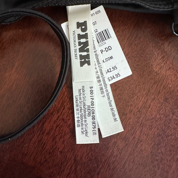 NWT Victoria’s Secret PINK Cinched Micro Corset Bra Black Small DD - Picture 6 of 7